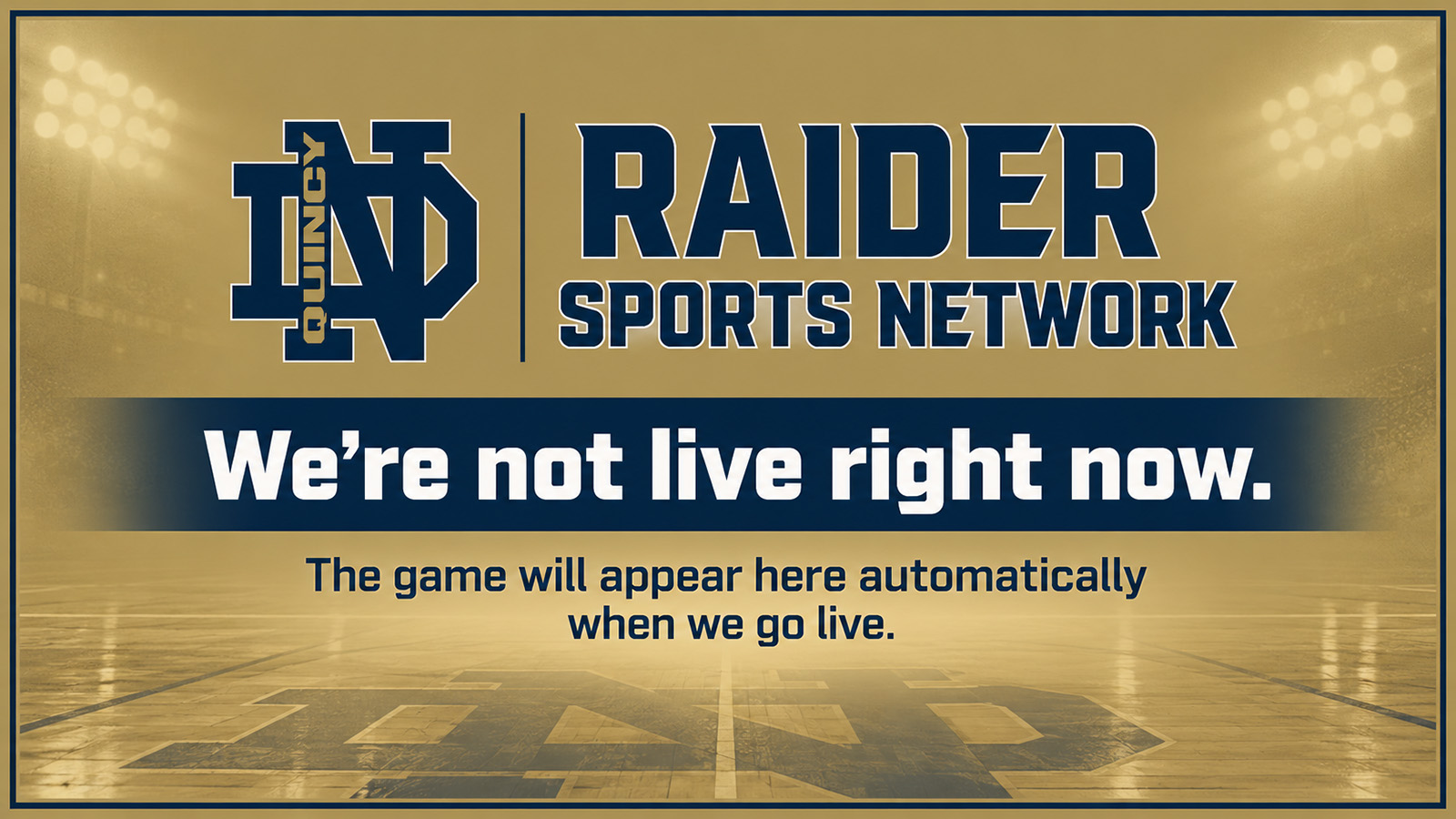 We are not live right now